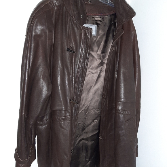 Creations De Cuir Andre Leather Driving Jacket w/Shearling Collar - Picture 7 of 9
